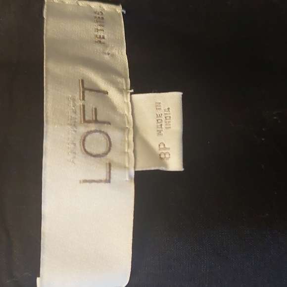 Ann Taylor Loft 100% Black Linen and Lace Sheath Dress. - Picture 4 of 6